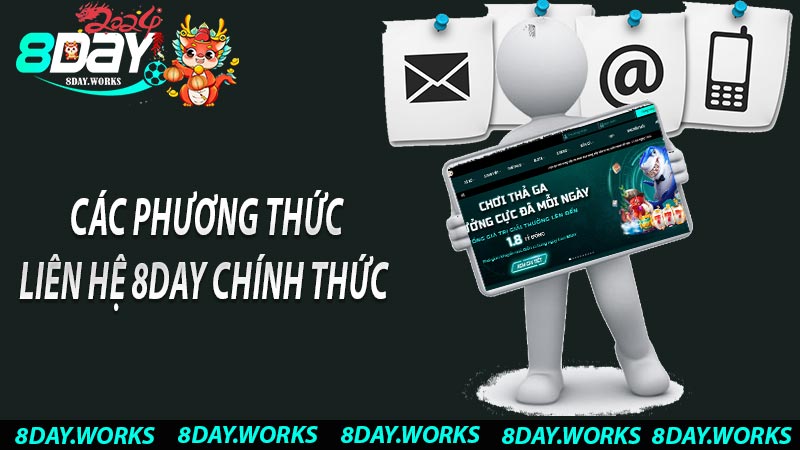 Các phương thức liên hệ 8day chính thức  