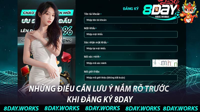 Những điều cần lưu ý nắm rõ trước khi đăng ký 8Day